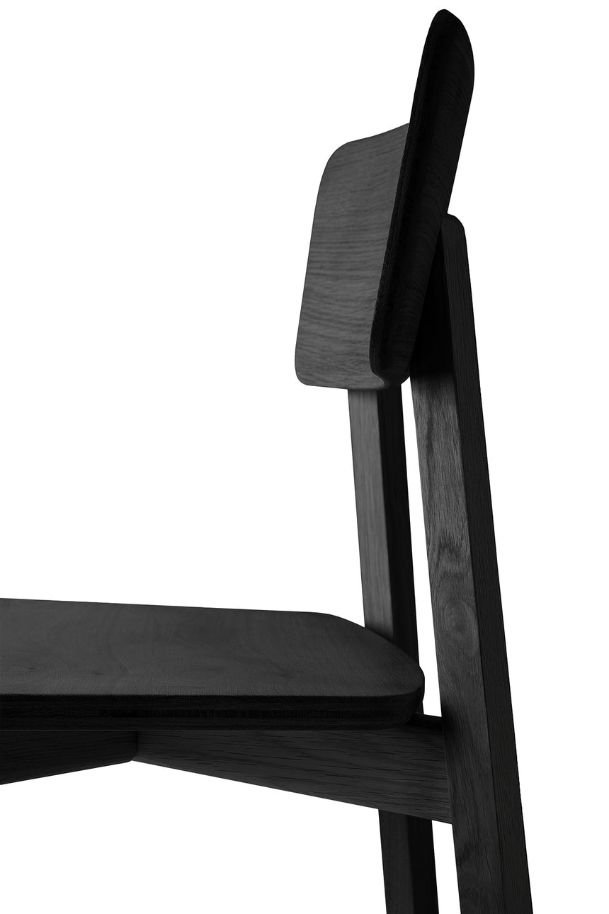 Casale Esszimmerstuhl - lackierte Eiche - schwarz - 46 x 52 x 80 cm - ZEN ZONE