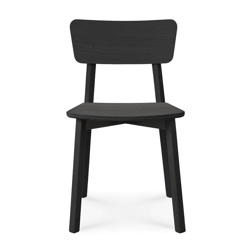Casale Esszimmerstuhl - lackierte Eiche - schwarz - 46 x 52 x 80 cm - ZEN ZONE