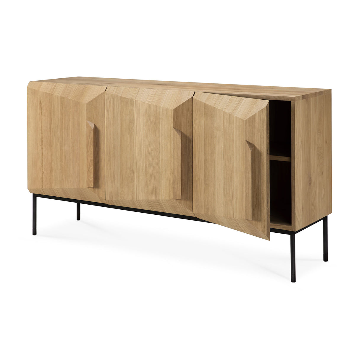 Stairs Sideboard - lackierte Eiche - 3 Türen - 150 x 46 x 80 cm - ZEN ZONE Furniture