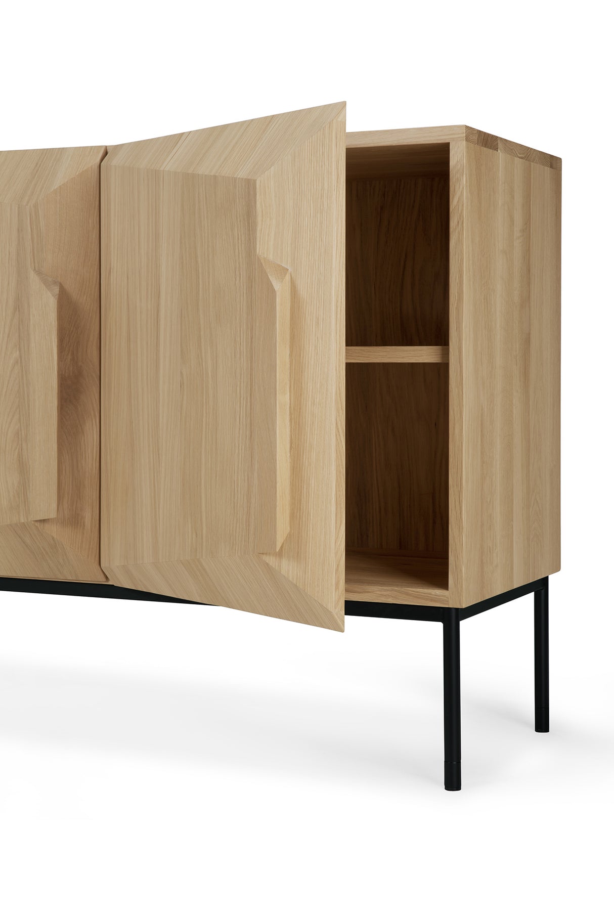 Stairs Sideboard - lackierte Eiche - 3 Türen - 150 x 46 x 80 cm - ZEN ZONE Furniture