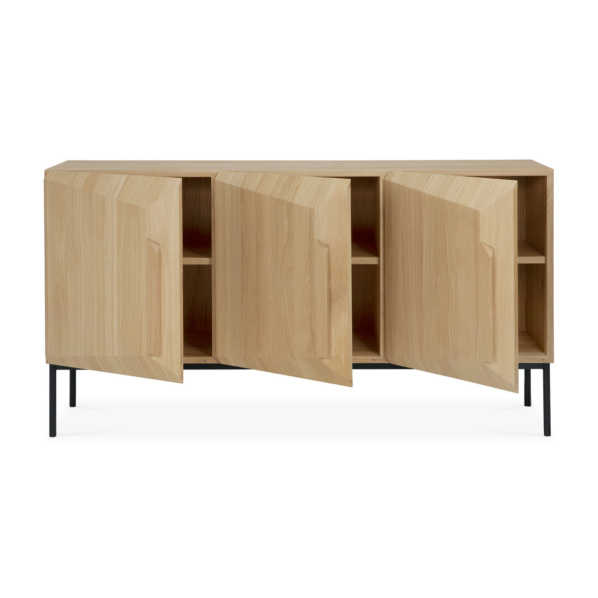 Stairs Sideboard - lackierte Eiche - 3 Türen - 150 x 46 x 80 cm - ZEN ZONE Furniture
