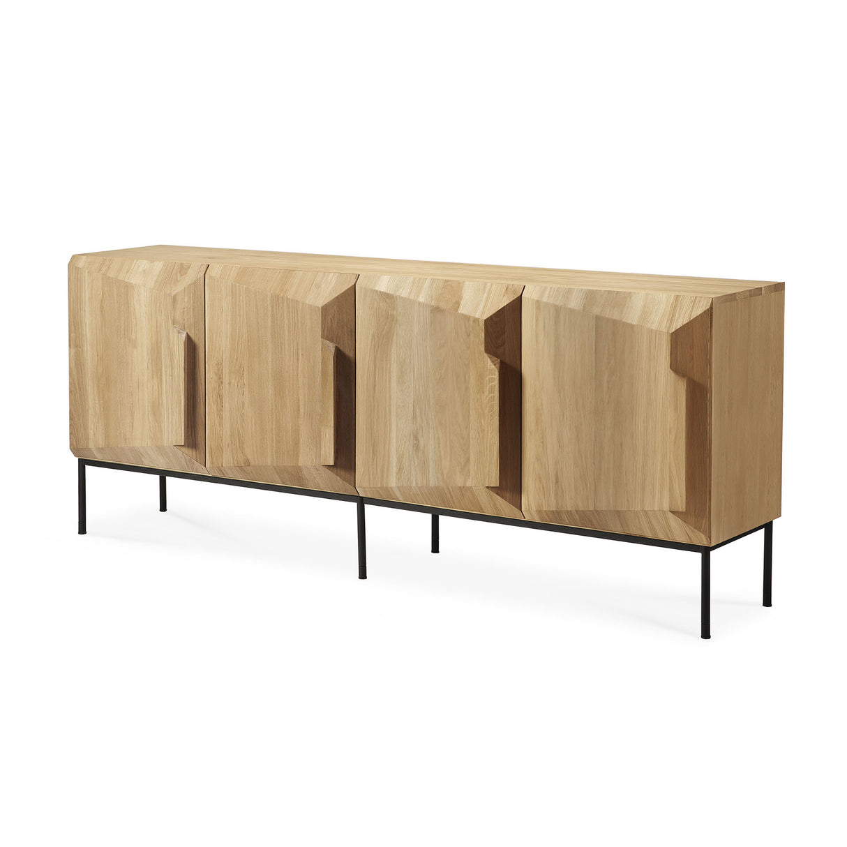 Stairs Sideboard - lackierte Eiche - 4 Türen - 200 x 46 x 80 cm - ZEN ZONE Furniture