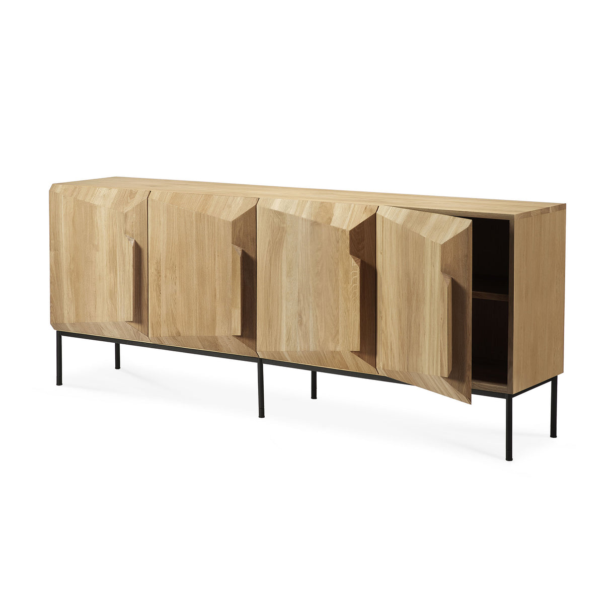 Stairs Sideboard - lackierte Eiche - 4 Türen - 200 x 46 x 80 cm - ZEN ZONE Furniture