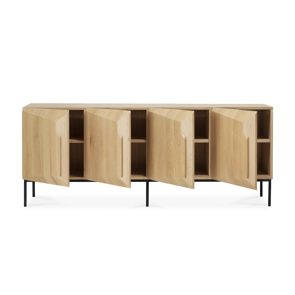 Stairs Sideboard - lackierte Eiche - 4 Türen - 200 x 46 x 80 cm - ZEN ZONE Furniture