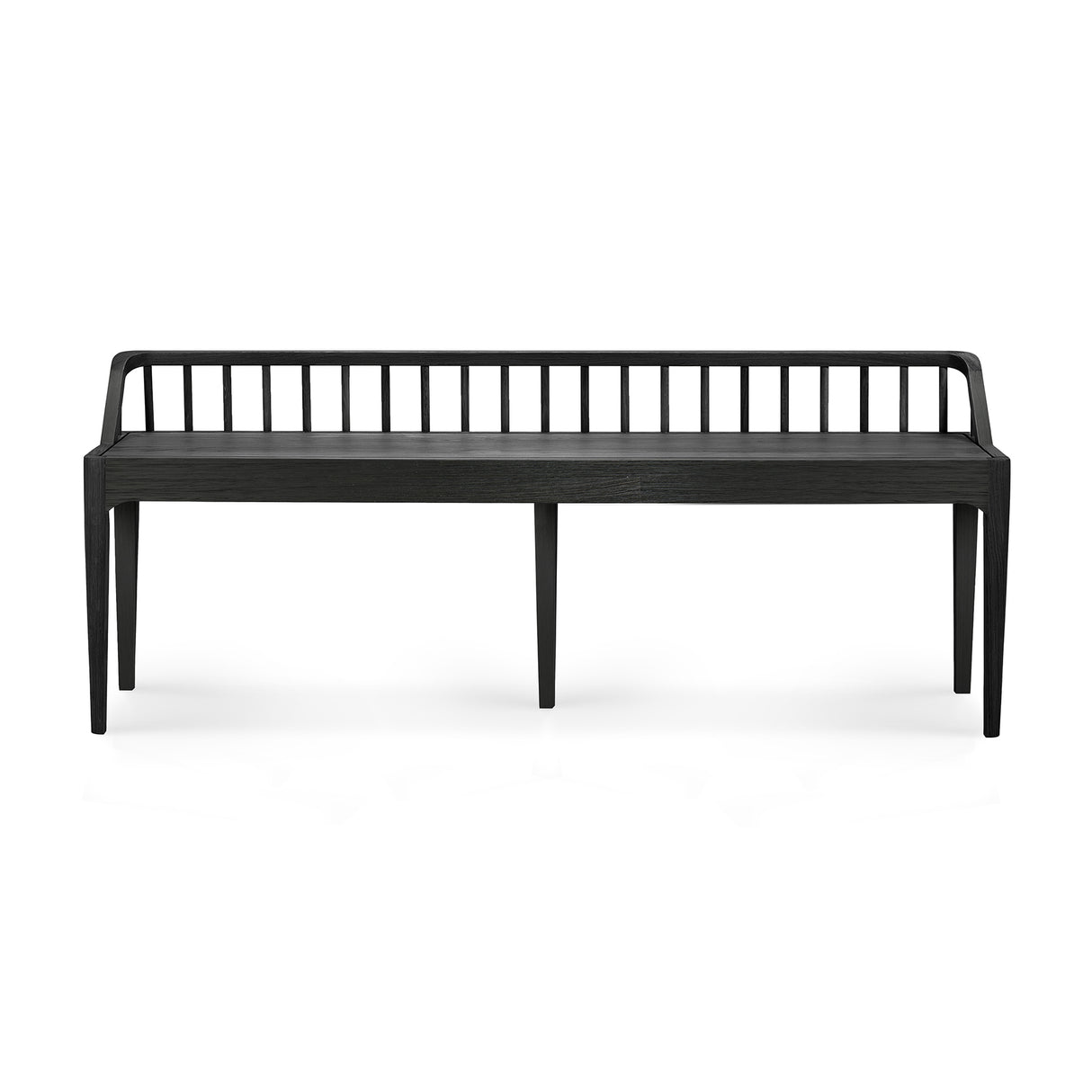 Spindle Sitzbank - lackierte Eiche - schwarz - 150 x 35 x 60 cm - ZEN ZONE