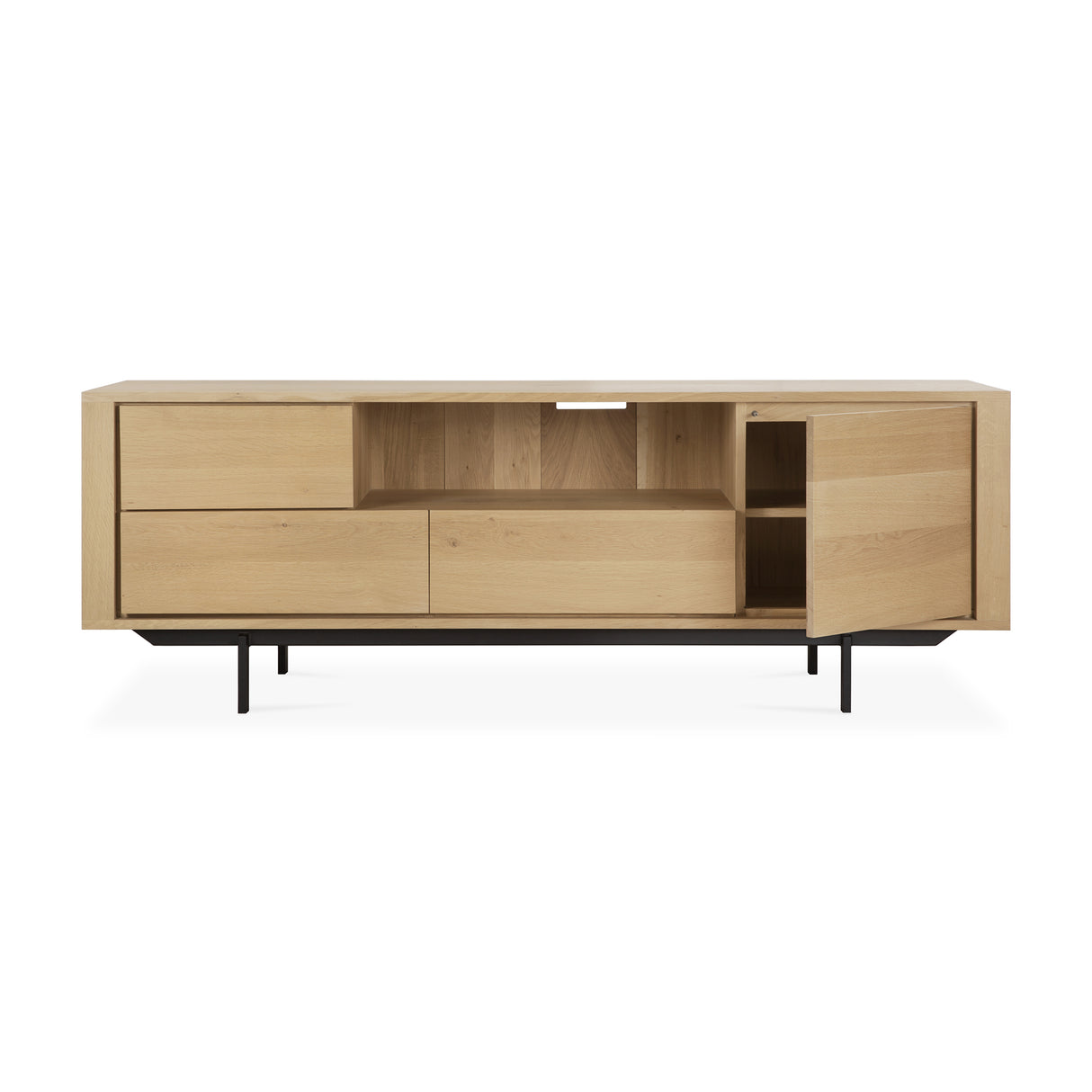 Shadow TV-Schrank - Eiche - 1 Tür - 1 Klapptür - 2 Schubladen - 180 x 45 x 63 cm - ZEN ZONE Furniture