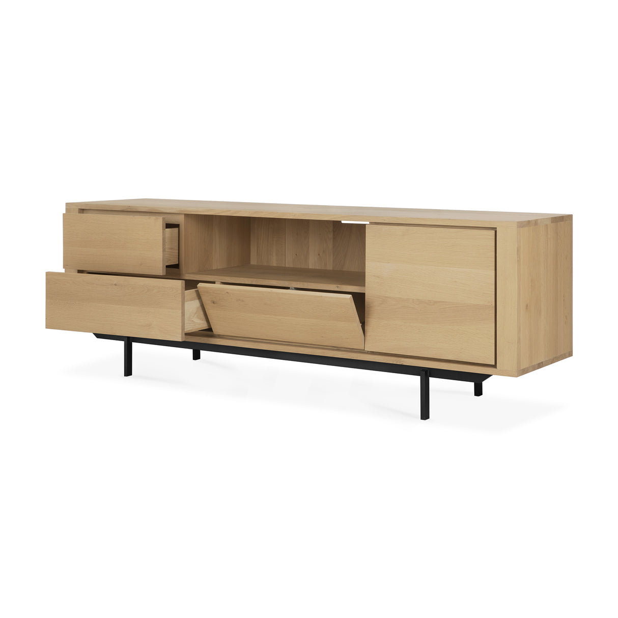 Shadow TV-Schrank - Eiche - 1 Tür - 1 Klapptür - 2 Schubladen - 180 x 45 x 63 cm - ZEN ZONE Furniture