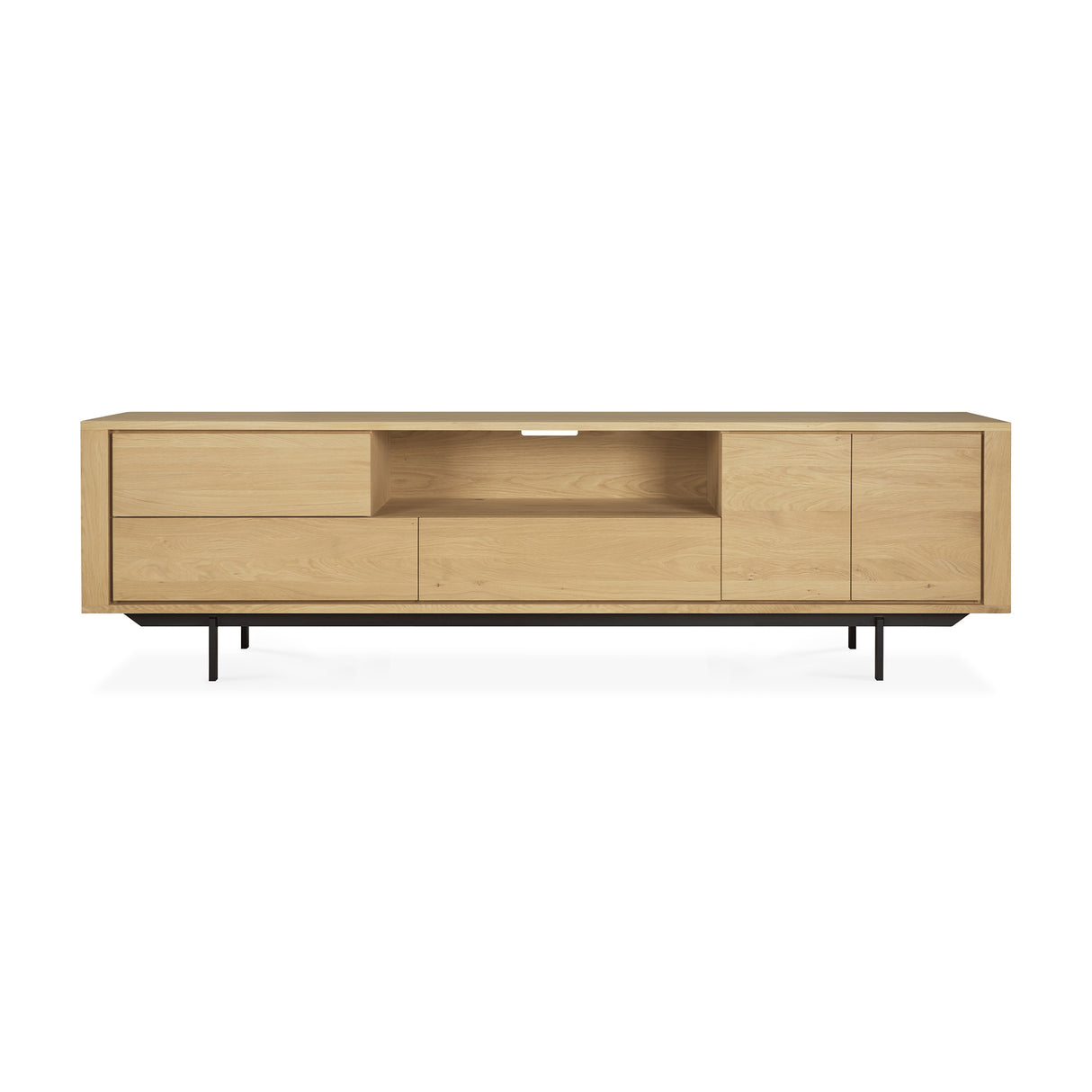 Shadow TV-Schrank - Eiche - 2 Türen - 1 Klapptür - 2 Schubladen - 224 x 45 x 63 cm - ZEN ZONE Furniture