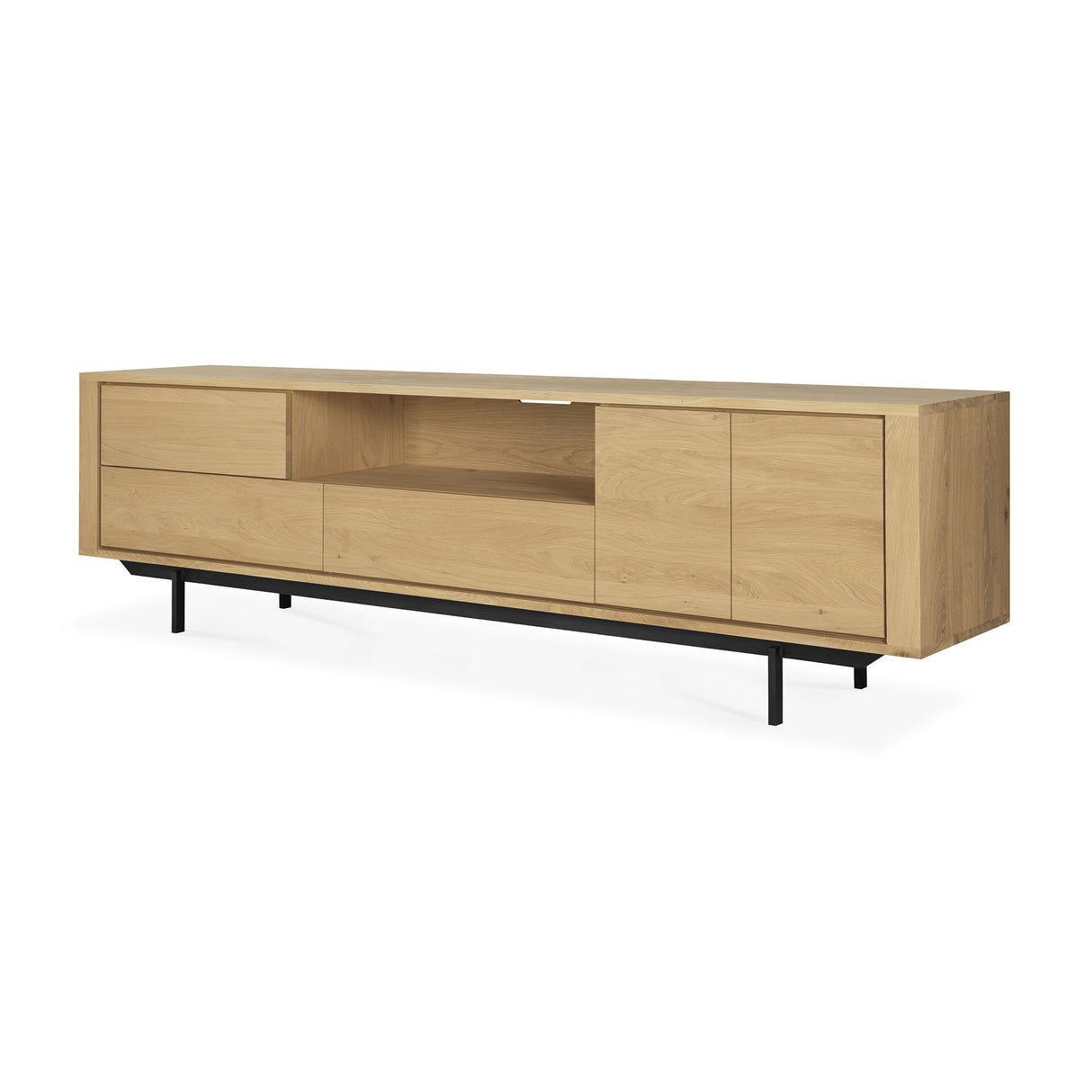Shadow TV-Schrank - Eiche - 2 Türen - 1 Klapptür - 2 Schubladen - 224 x 45 x 63 cm - ZEN ZONE Furniture