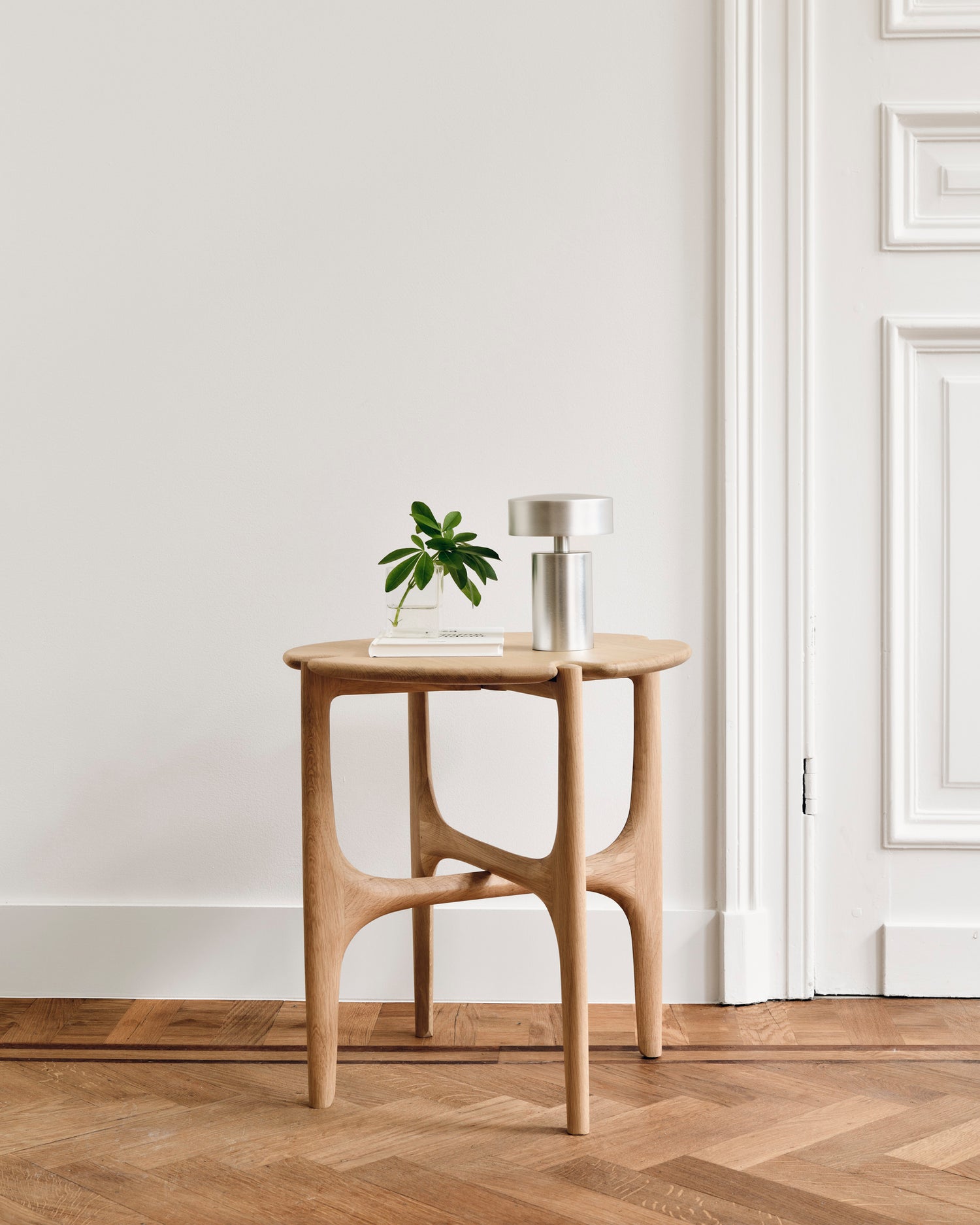 PI Beistelltisch - lackierte Eiche - rund - 47 x 47 x 50 cm - ZEN ZONE Furniture