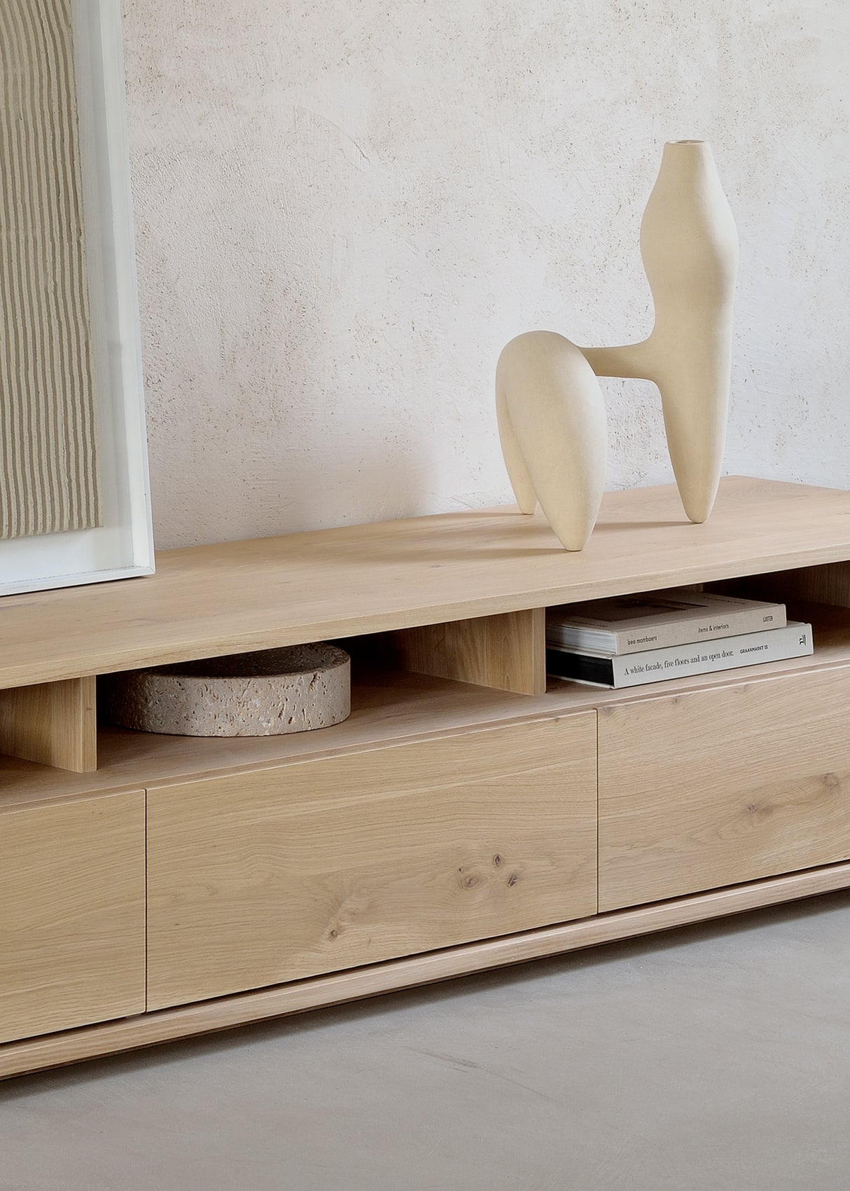 Shadow TV-Schrank - Eiche - 3 Schubladen - 210 x 46 x 42 cm - ZEN ZONE Furniture