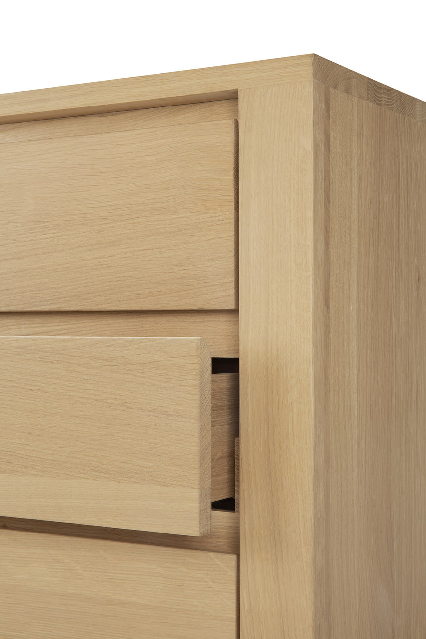 Shadow Sideboard - Eiche - 3 Türen - 3 Schubladen - 224 x 45 x 80 cm - ZEN ZONE Furniture