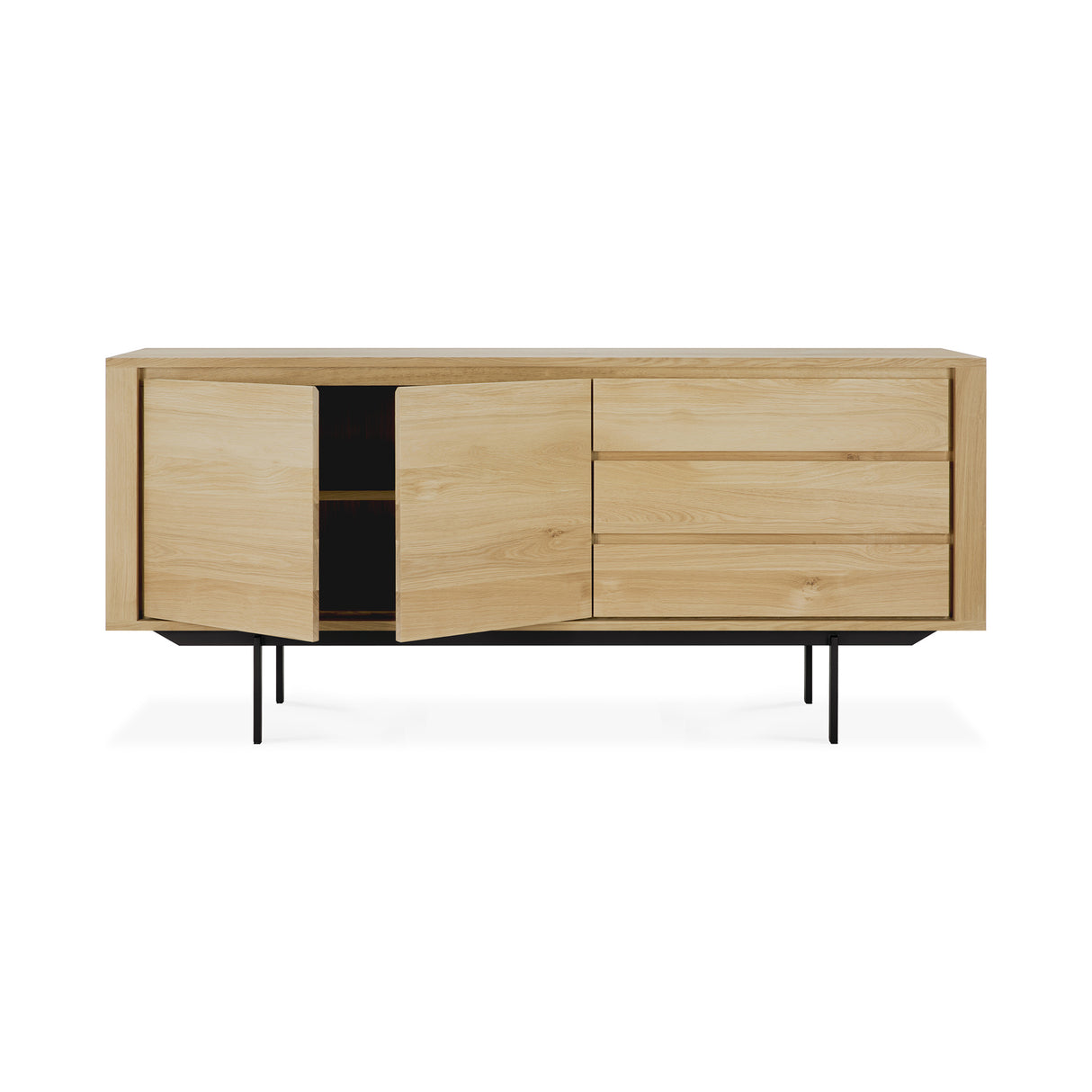 Shadow Sideboard - Eiche - 2 Türen - 3 Schubladen - 180 x 45 x 80 cm - ZEN ZONE Furniture