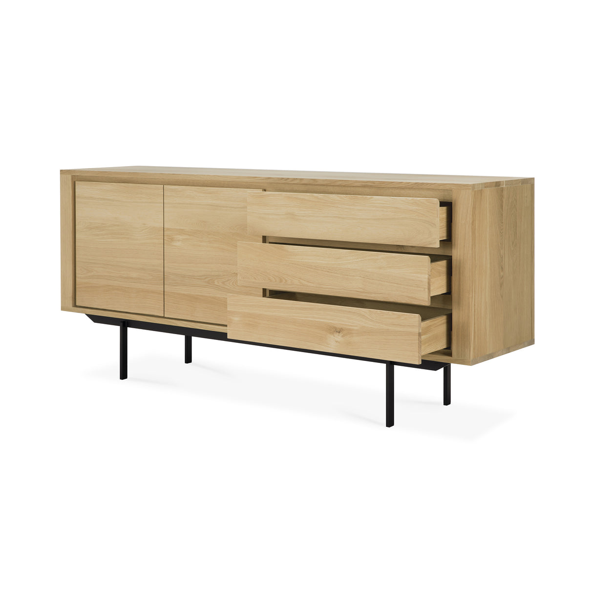 Shadow Sideboard - Eiche - 2 Türen - 3 Schubladen - 180 x 45 x 80 cm - ZEN ZONE Furniture