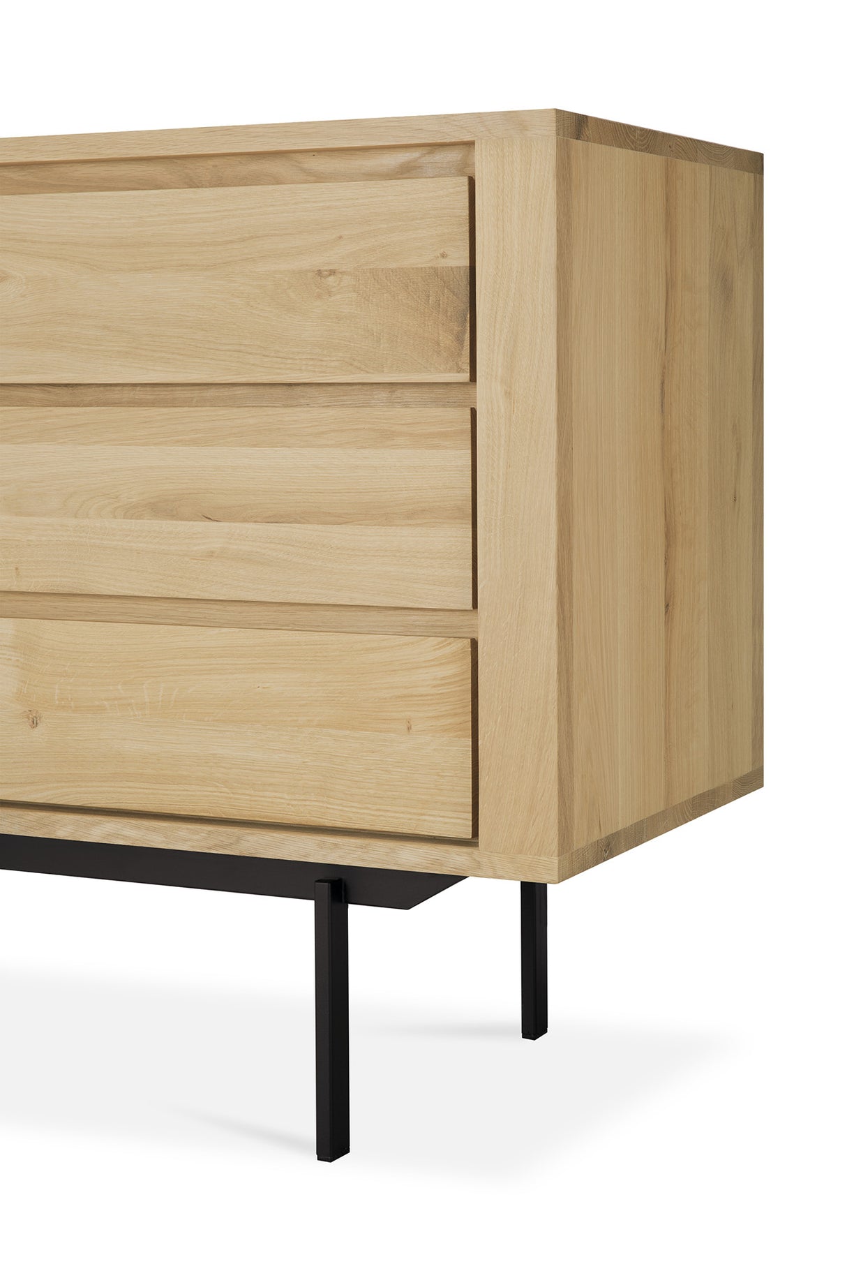 Shadow Sideboard - Eiche - 1 Tür - 3 Schubladen - 134 x 45 x 80 cm - ZEN ZONE Furniture
