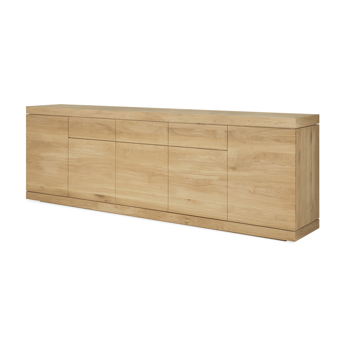 Burger Sideboard - Eiche - 5 Türen - 3 Schubladen - 250 x 45 x 85 cm - ZEN ZONE Furniture