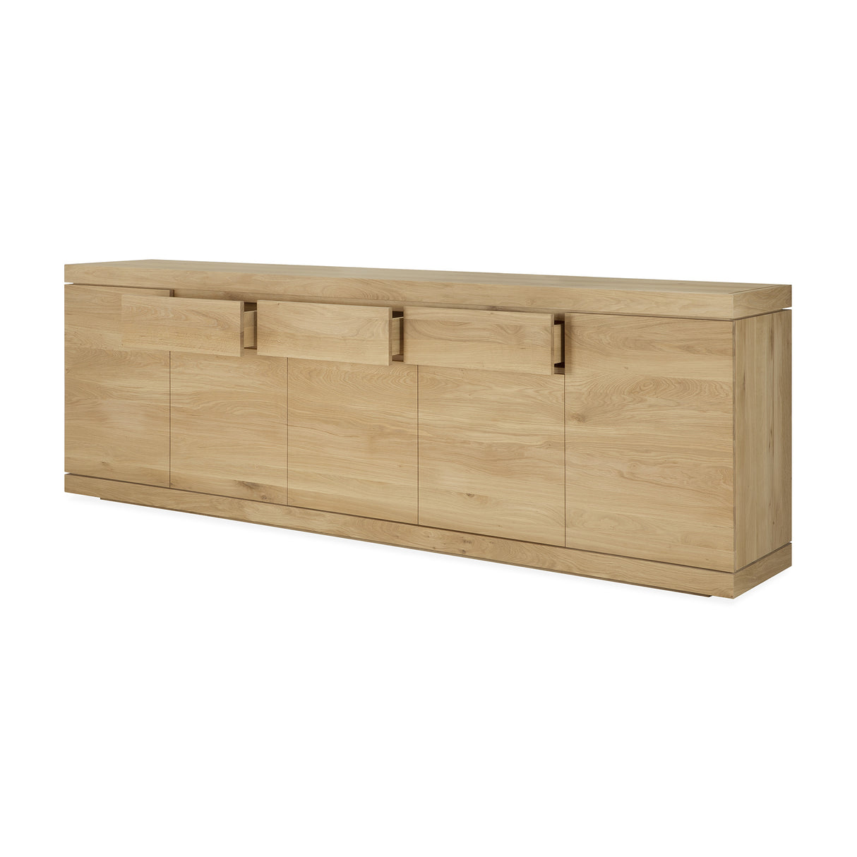 Burger Sideboard - Eiche - 5 Türen - 3 Schubladen - 250 x 45 x 85 cm - ZEN ZONE Furniture