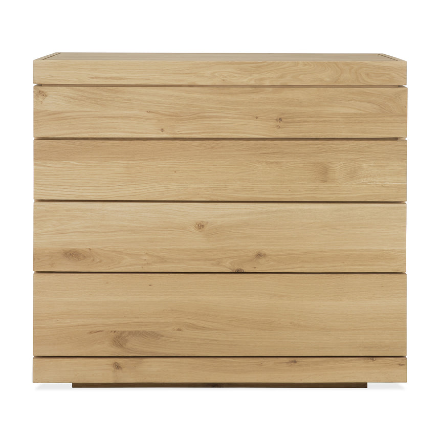 Burger Kommode - Eiche - 4 Schubladen - 100 x 50 x 90 cm - ZEN ZONE Furniture