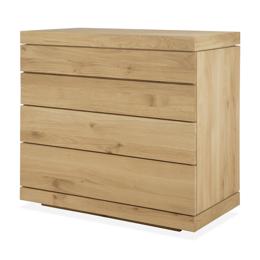Burger Kommode - Eiche - 4 Schubladen - 100 x 50 x 90 cm - ZEN ZONE Furniture