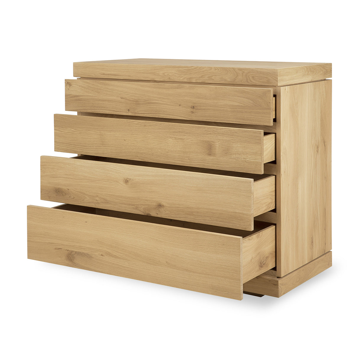 Burger Kommode - Eiche - 4 Schubladen - 100 x 50 x 90 cm - ZEN ZONE Furniture