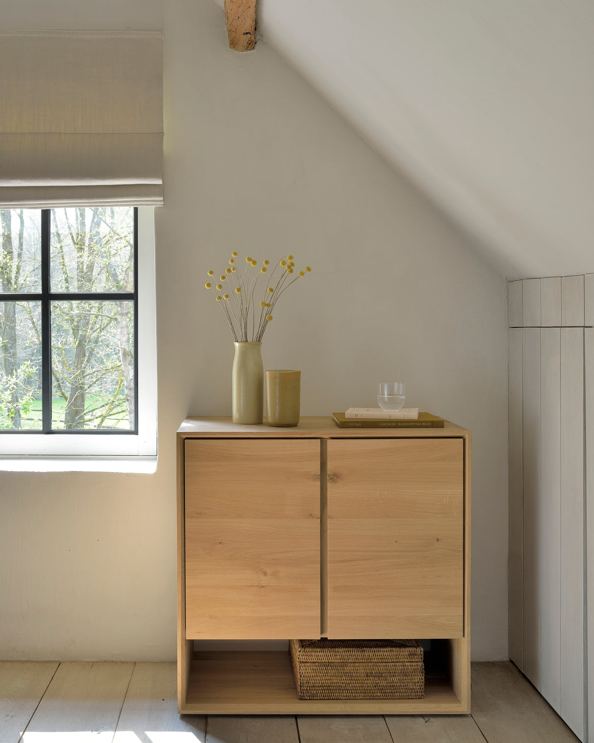 Nordic Sideboard - Eiche - 2 Türen - 80 x 40 x 78 cm - ZEN ZONE Furniture