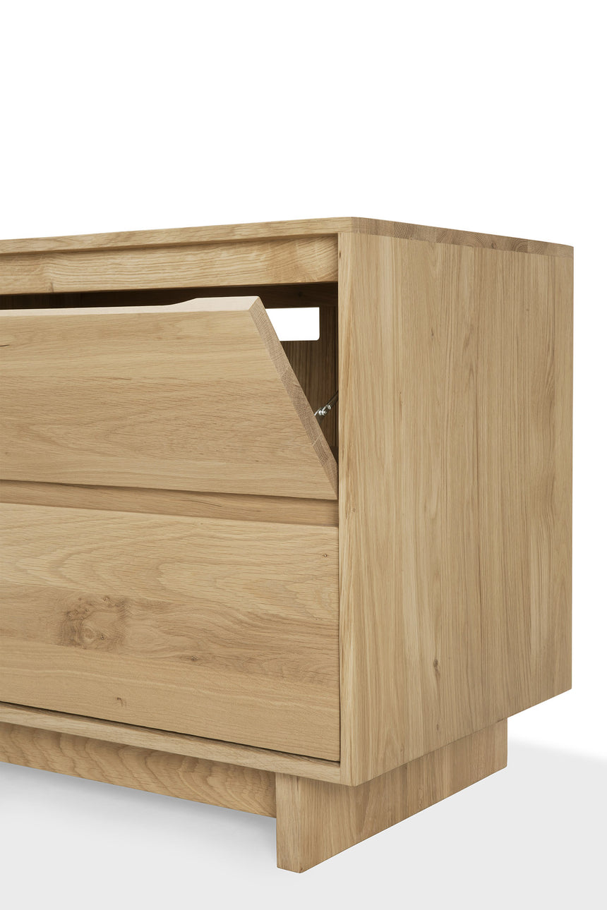 Wave TV-Schrank - Eiche - 2 Türen - 1 Klapptür - 1 Schublade - 210 x 46 x 60 cm - ZEN ZONE Furniture