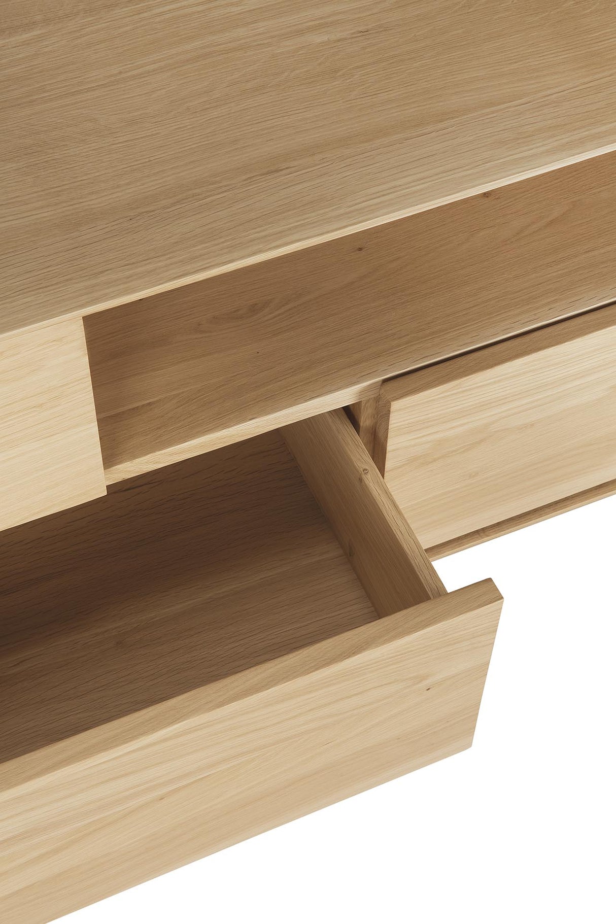 Whitebird TV-Schrank - lackierte Eiche - 1 Tür - 1 Klapptür - 2 Schubladen - 180 x 45 x 61 cm - ZEN ZONE Furniture