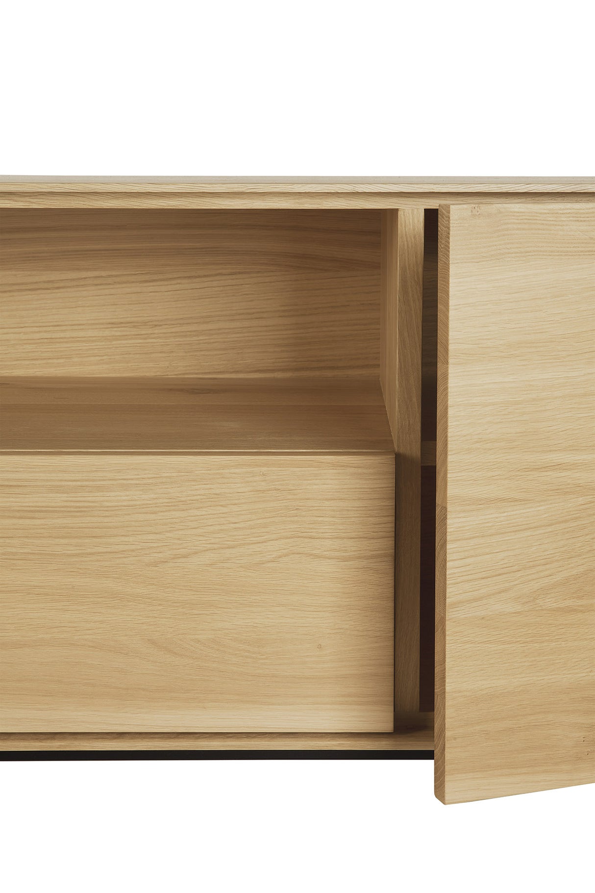 Whitebird TV-Schrank - lackierte Eiche - 1 Tür - 1 Klapptür - 2 Schubladen - 180 x 45 x 61 cm - ZEN ZONE Furniture