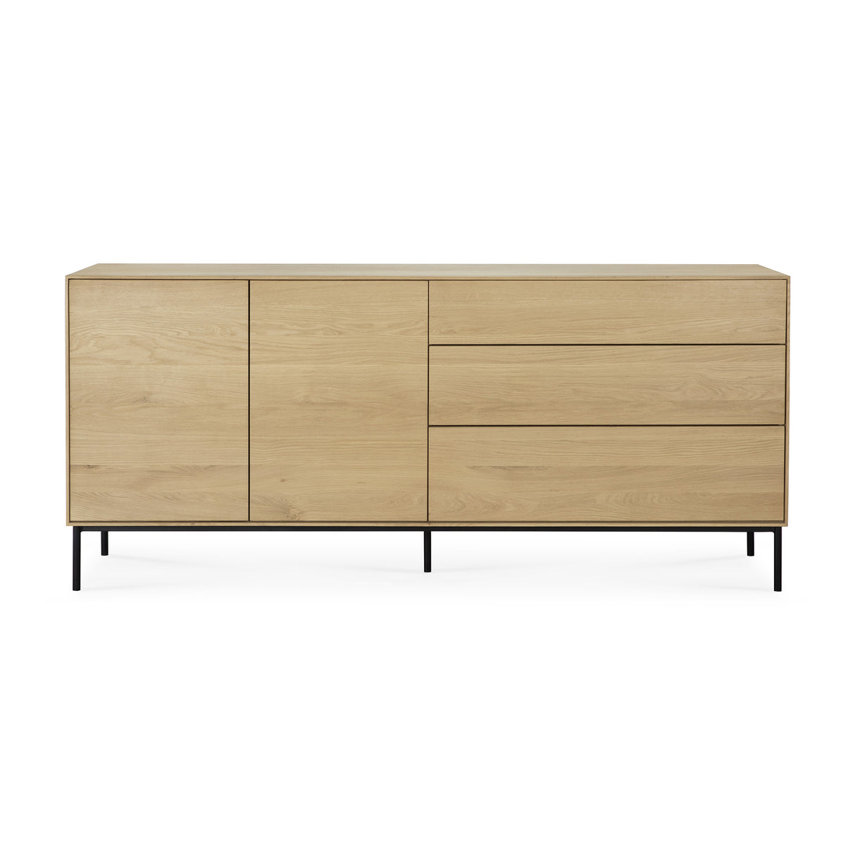 Whitebird Sideboard - lackierte Eiche - 2 Türen - 3 Schubladen - 180 x 45 x 80 cm - ZEN ZONE Furniture