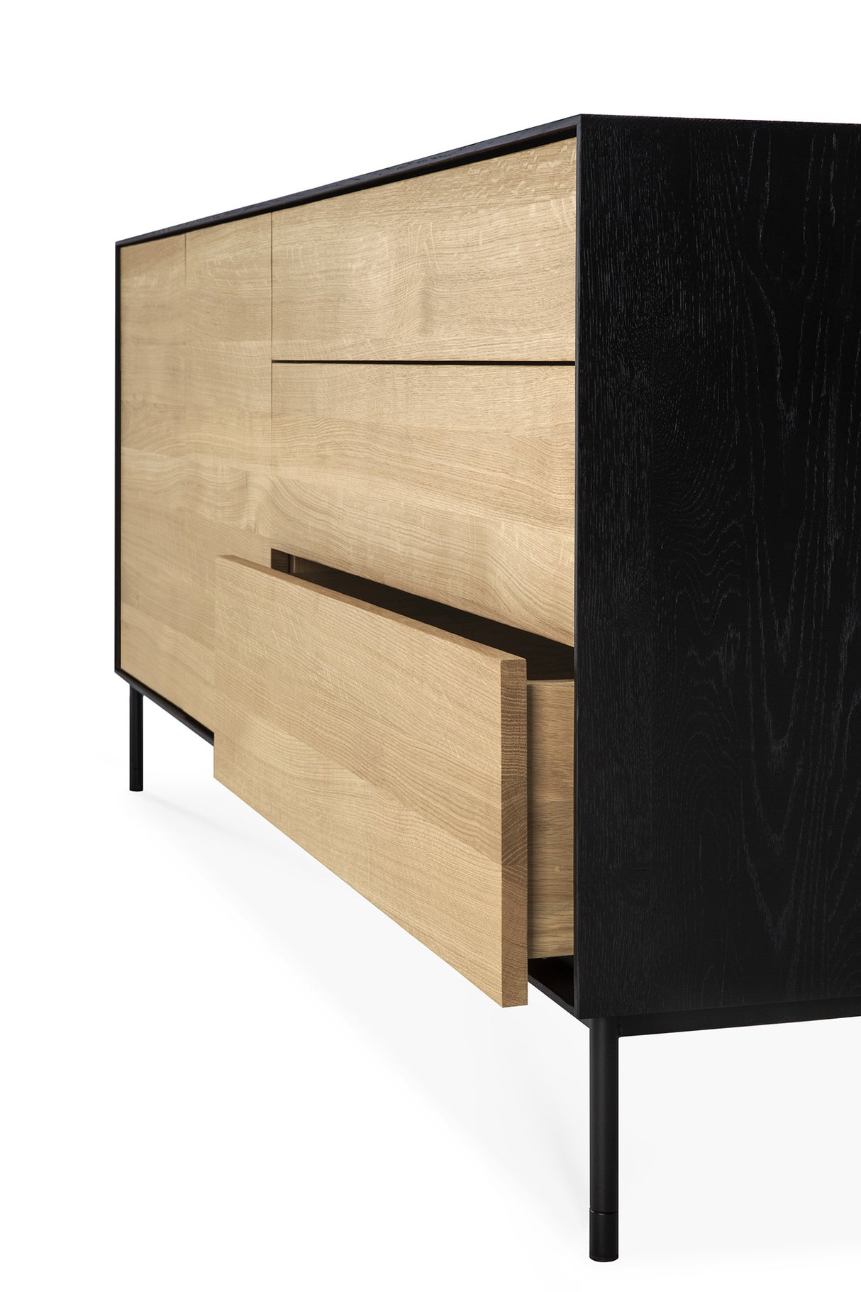 Blackbird Sideboard - lackierte Eiche - 2 Türen - 3 Schubladen - 180 x 45 x 80 cm - ZEN ZONE Furniture
