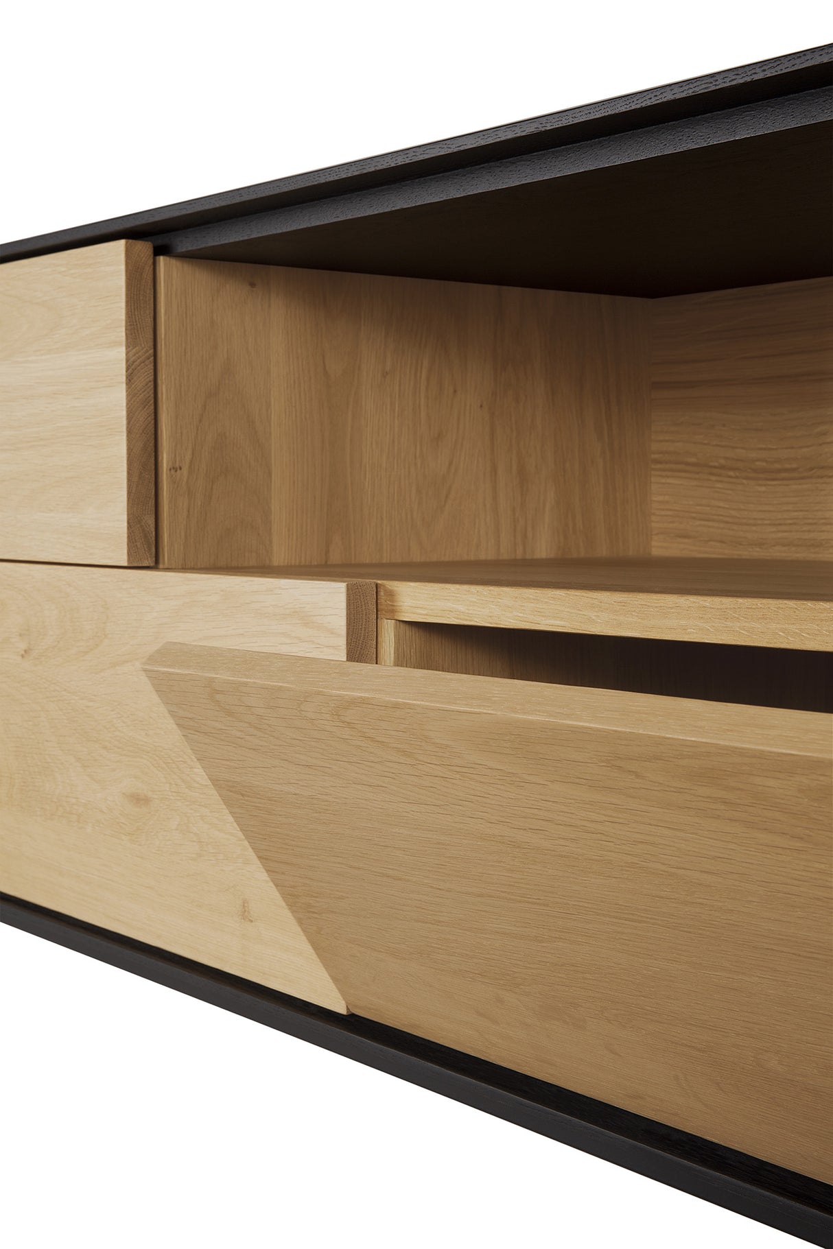 Blackbird TV-Schrank - lackierte Eiche - 1 Tür - 1 Klapptür - 2 Schubladen - 180 x 45 x 61 cm - ZEN ZONE Furniture