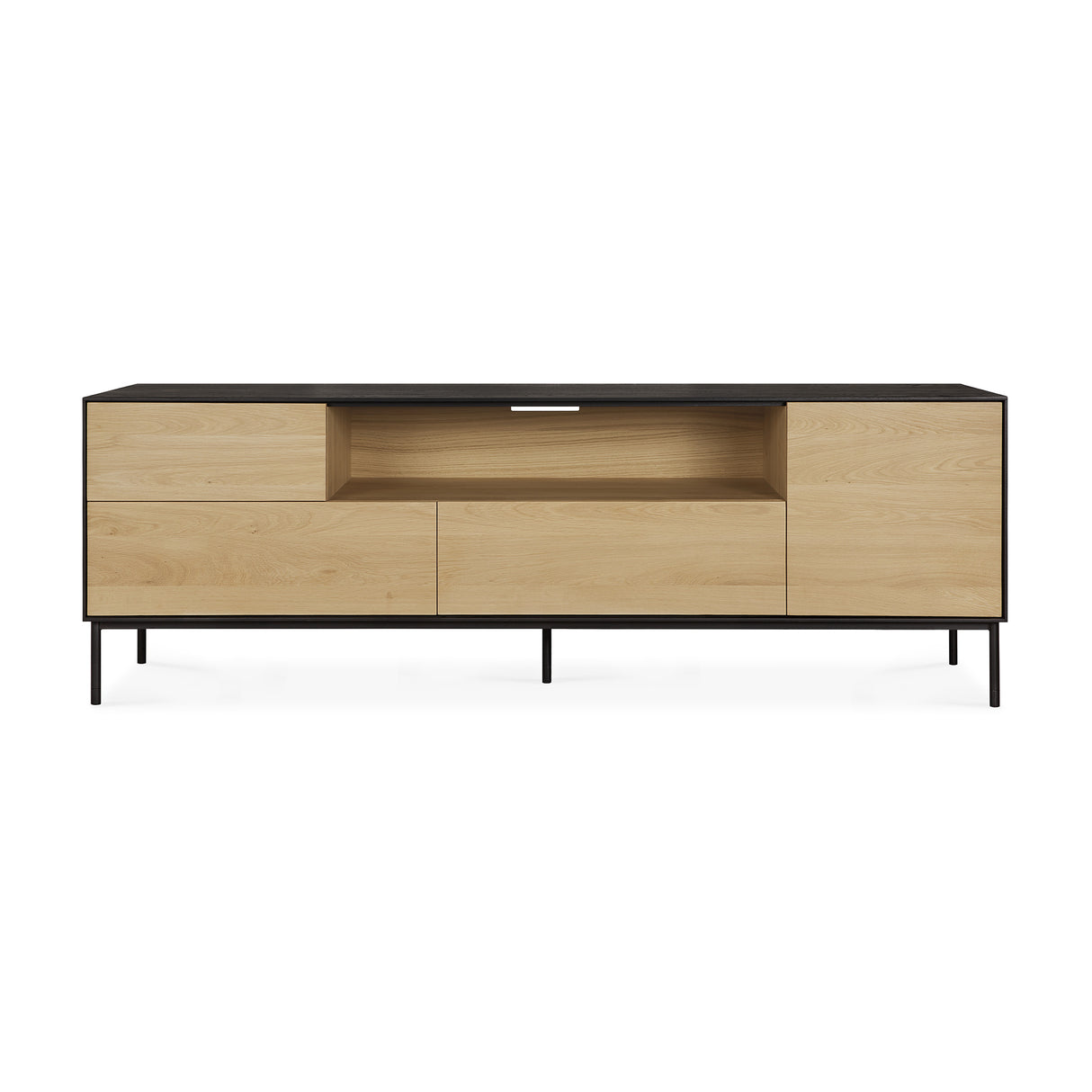 Blackbird TV-Schrank - lackierte Eiche - 1 Tür - 1 Klapptür - 2 Schubladen - 180 x 45 x 61 cm - ZEN ZONE Furniture