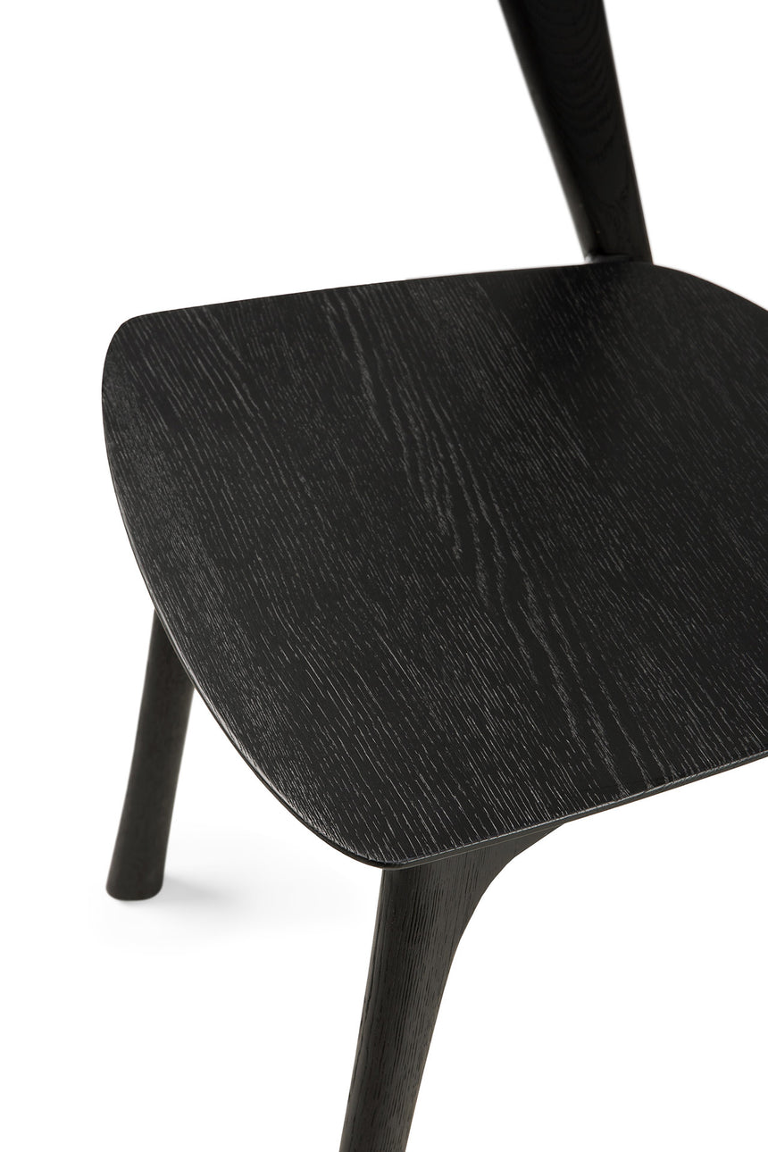 Bok Esszimmerstuhl - lackierte Eiche - schwarz - 50 x 54 x 76 cm - ZEN ZONE