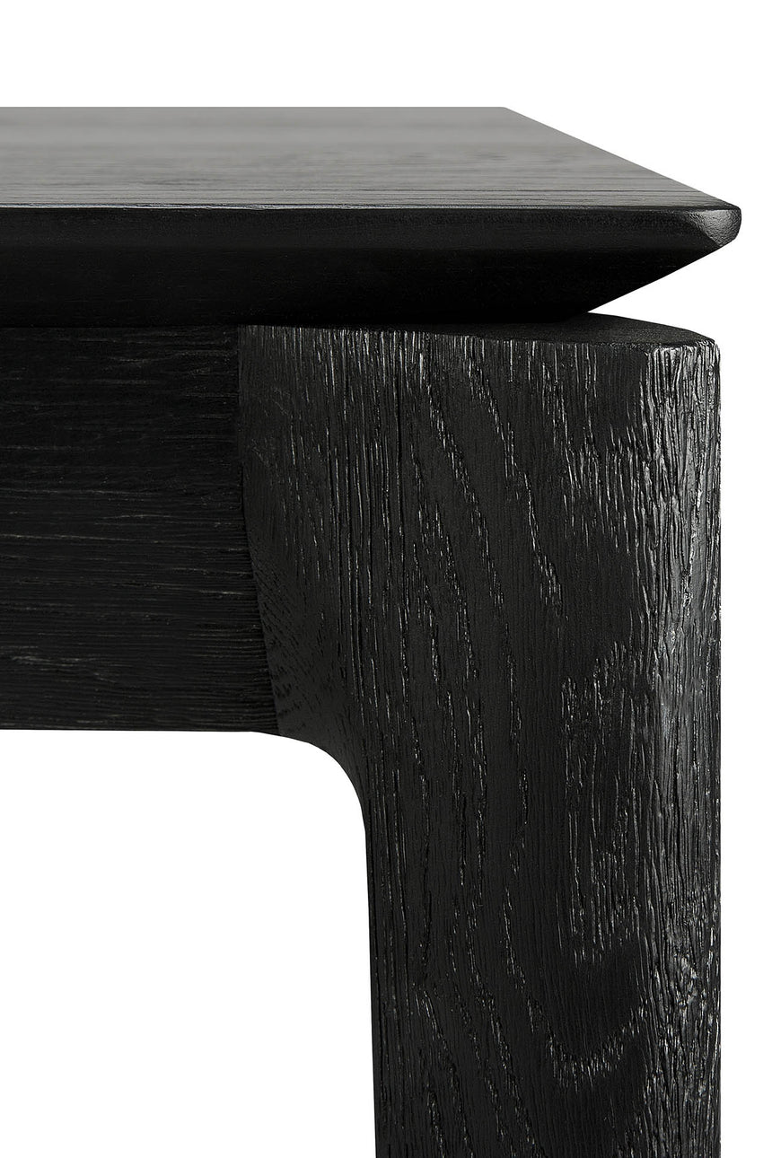 Bok ausziehbarer Esstisch - lackierte Eiche - schwarz - rechteckig - 180/280 x 100 x 76 cm - ZEN ZONE