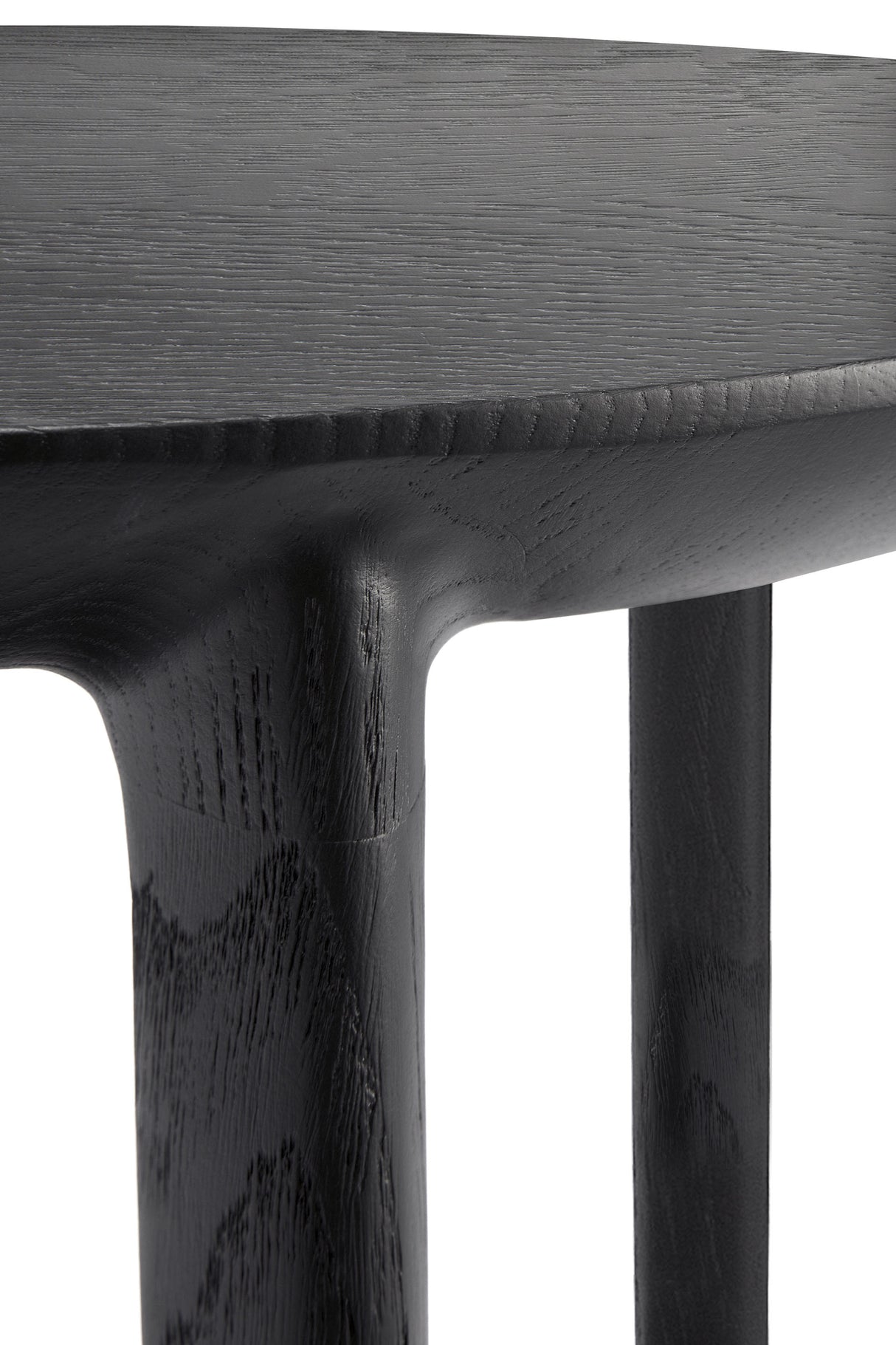 Bok Beistelltisch - lackierte Eiche - schwarz - rund - 43 x 43 x 50 cm - ZEN ZONE Furniture