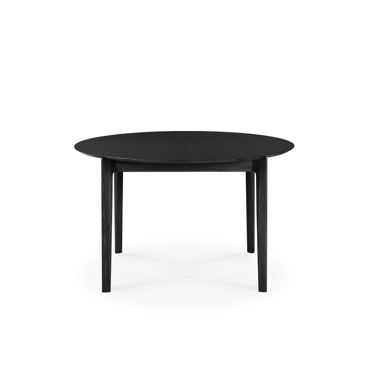 Bok ausziehbarer Esstisch - lackierte Eiche - schwarz - rund - 129/179 x 129 x 76 cm - ZEN ZONE Furniture