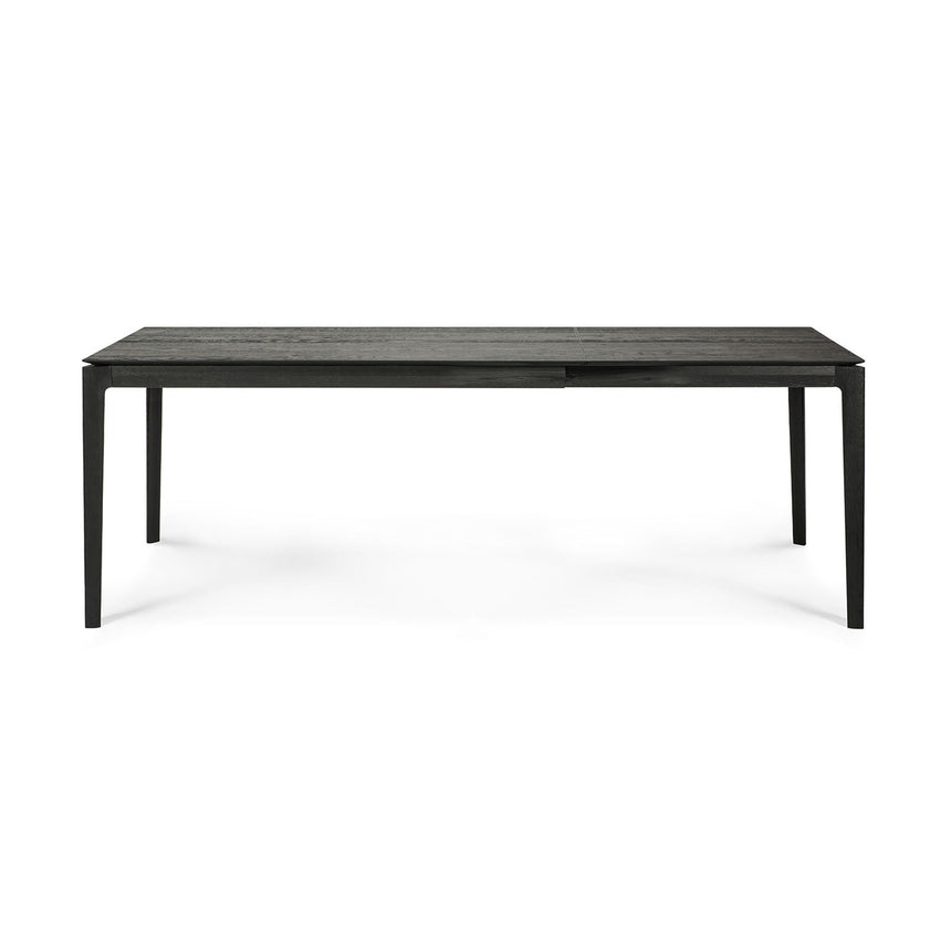 Bok ausziehbarer Esstisch - lackierte Eiche - schwarz - rechteckig - 140/220 x 90 x 76 cm - ZEN ZONE