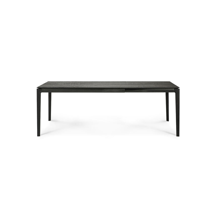 Bok ausziehbarer Esstisch - lackierte Eiche - schwarz - rechteckig - 140/220 x 90 x 76 cm - ZEN ZONE