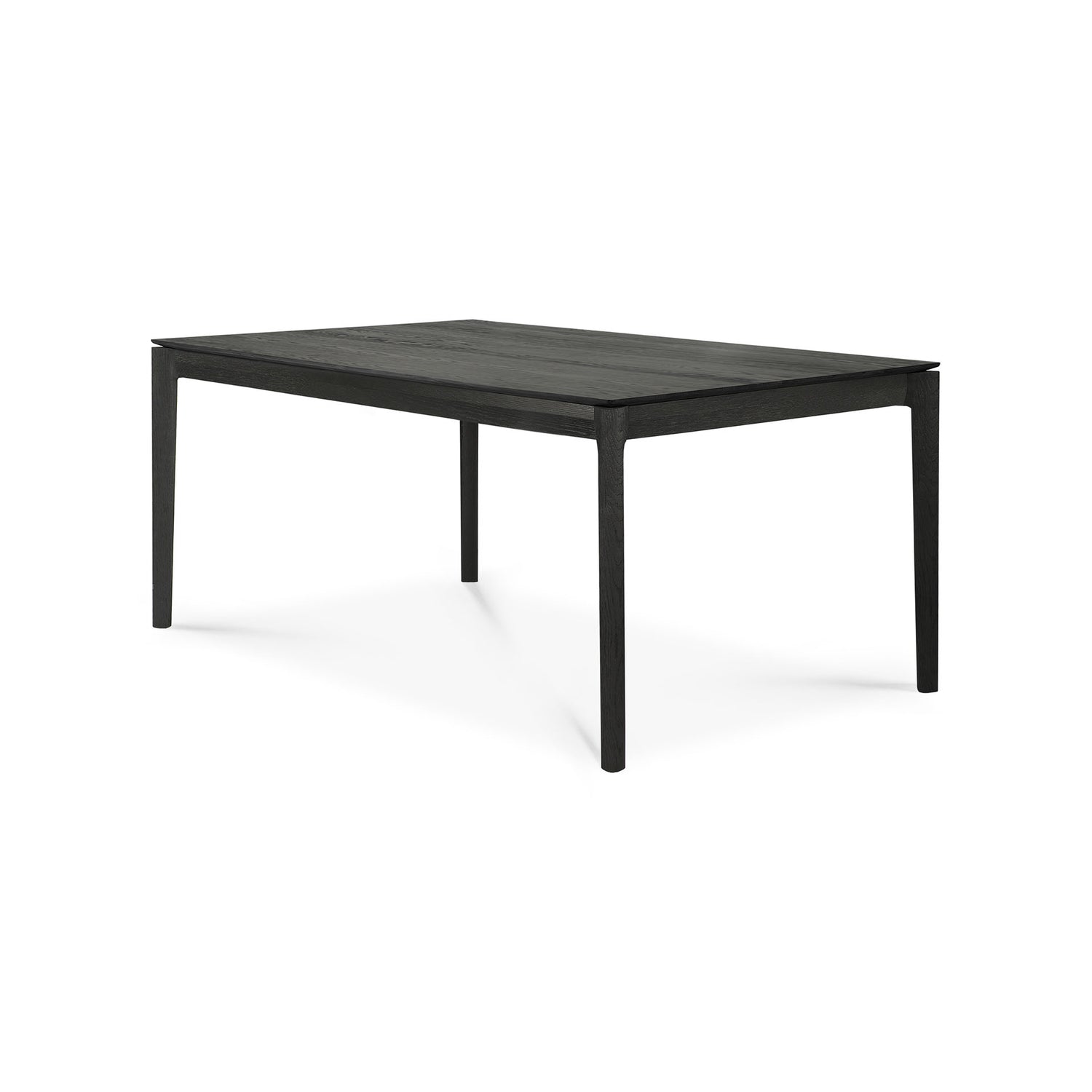 Bok ausziehbarer Esstisch - lackierte Eiche - schwarz - rechteckig - 140/220 x 90 x 76 cm - ZEN ZONE