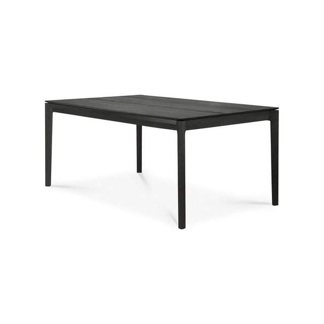 Bok ausziehbarer Esstisch - lackierte Eiche - schwarz - rechteckig - 140/220 x 90 x 76 cm - ZEN ZONE