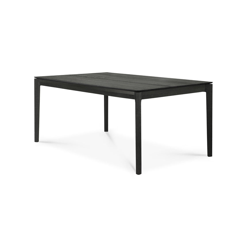 Bok ausziehbarer Esstisch - lackierte Eiche - schwarz - rechteckig - 140/220 x 90 x 76 cm - ZEN ZONE