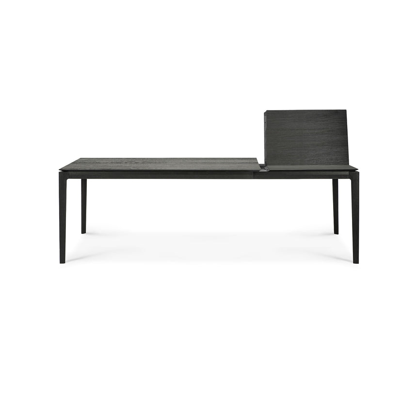 Bok ausziehbarer Esstisch - lackierte Eiche - schwarz - rechteckig - 160/240 x 90 x 76 cm - ZEN ZONE