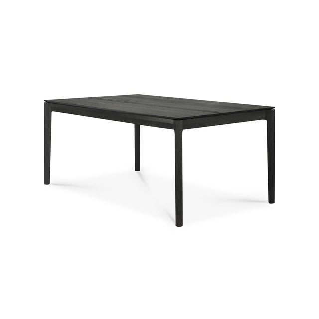 Bok ausziehbarer Esstisch - lackierte Eiche - schwarz - rechteckig - 160/240 x 90 x 76 cm - ZEN ZONE