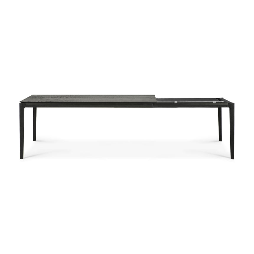 Bok ausziehbarer Esstisch - lackierte Eiche - schwarz - rechteckig - 180/280 x 100 x 76 cm - ZEN ZONE
