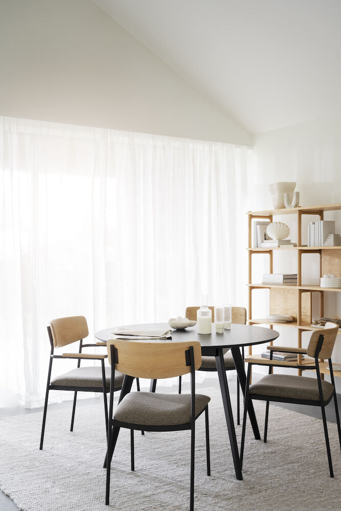 YUMI Esstisch Schwarz 115x115x75cm - ZEN ZONE