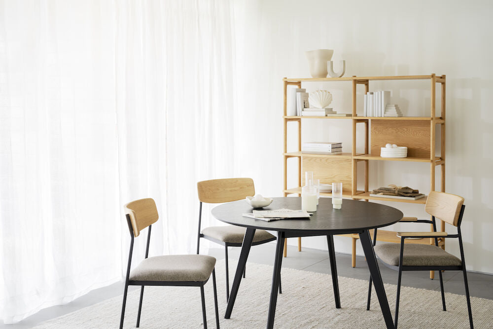 YUMI Esstisch Schwarz 115x115x75cm - ZEN ZONE