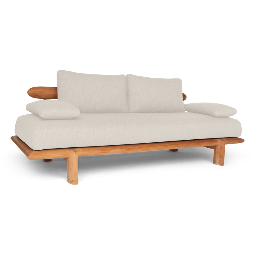 2-Sitzer Garten Sofa Lounge Livorno aus Teakholz, 218x92×72 cm - ZEN ZONE Furniture