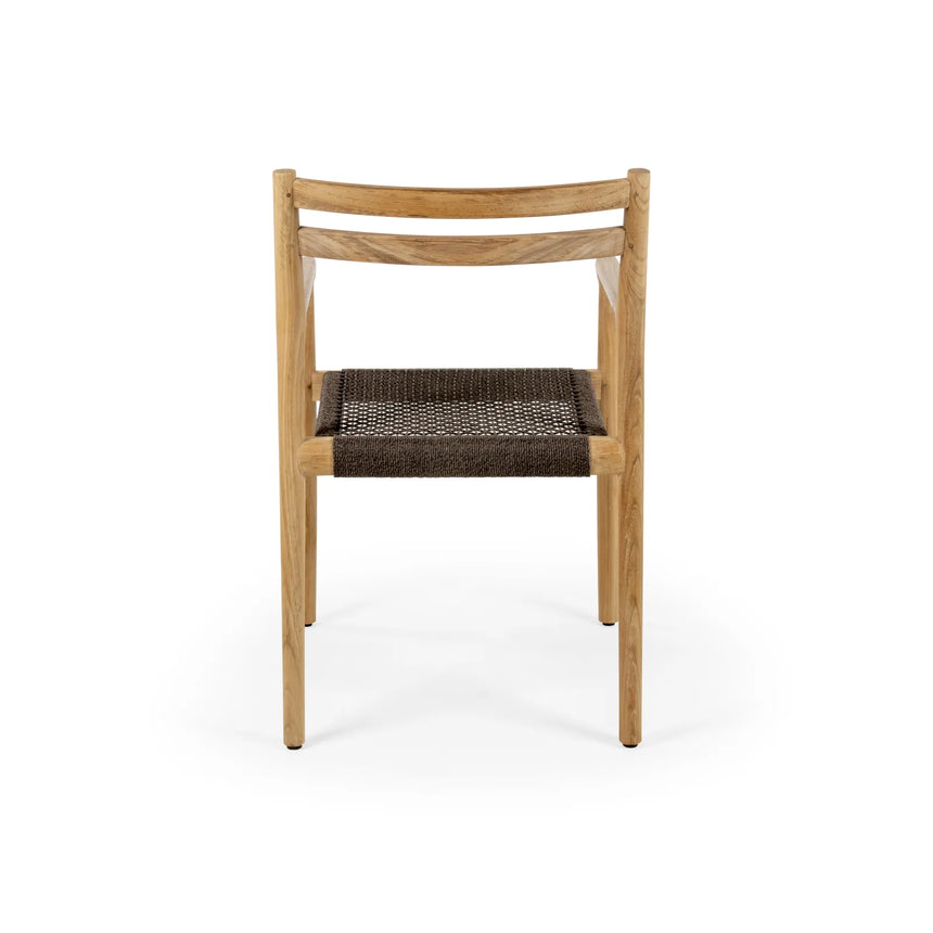 Florence Gartenstuhl aus Teakholz und Seil in Walnuss - ZEN ZONE Furniture