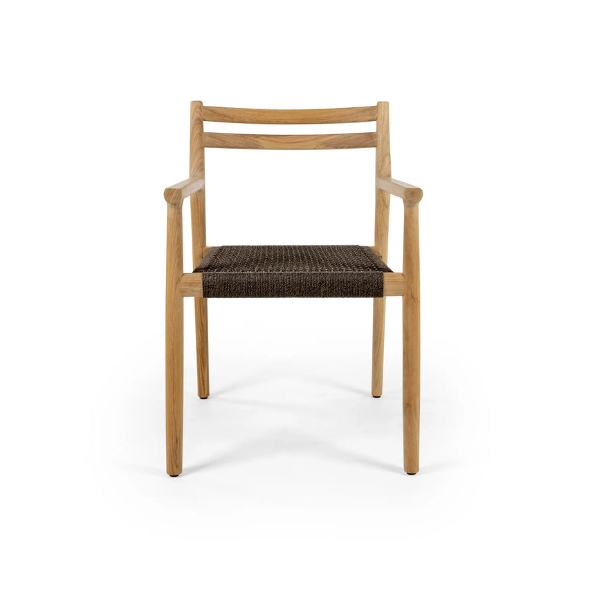 Florence Gartenstuhl aus Teakholz und Seil in Walnuss - ZEN ZONE Furniture