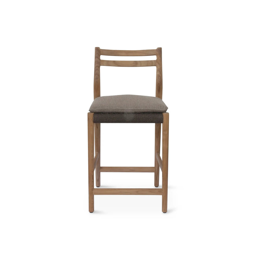 Garten Barhocker Florence aus Teakholz und Seil, Sitzhöhe 60 cm - ZEN ZONE Furniture